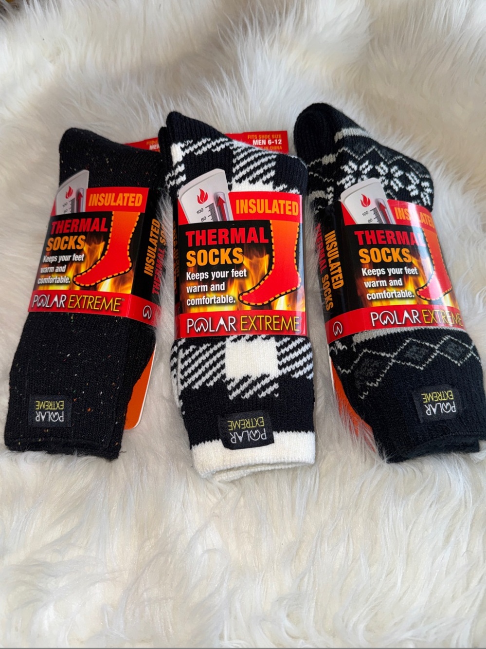 Polar Extreme Insulated Thermal 3 Pack Socks